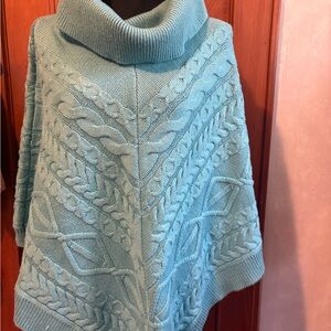 Talbots turquoise Cable Knit Sweater